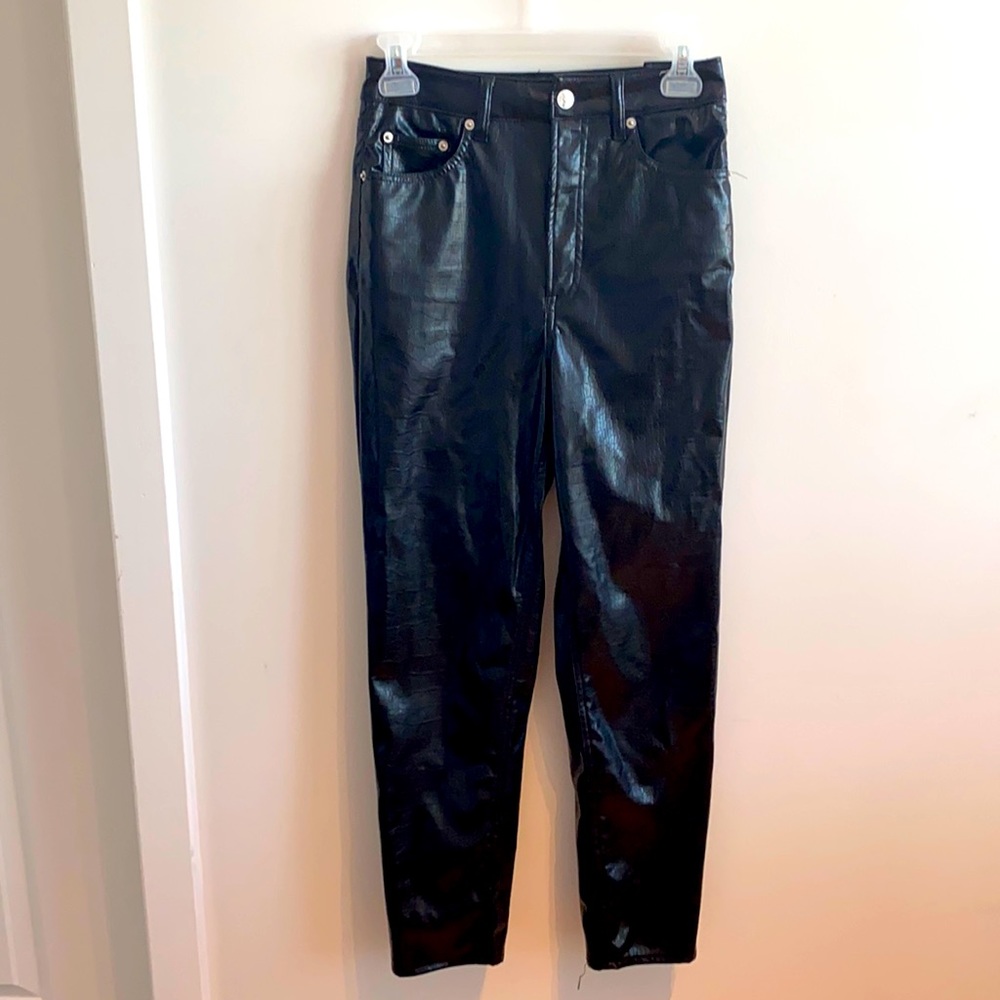H&M Faux Leather Snake Skin Pants